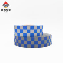 High Light Silver Blue Reflective Checkered Tape for Safety Clothes